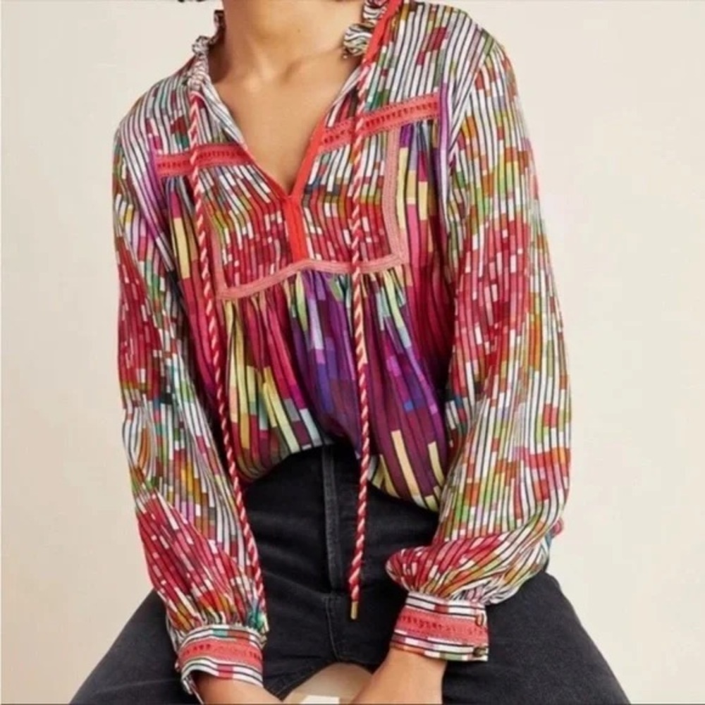 Anthropologie Conditions Apply Etienne Peasant Blouse